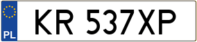 Trailer License Plate